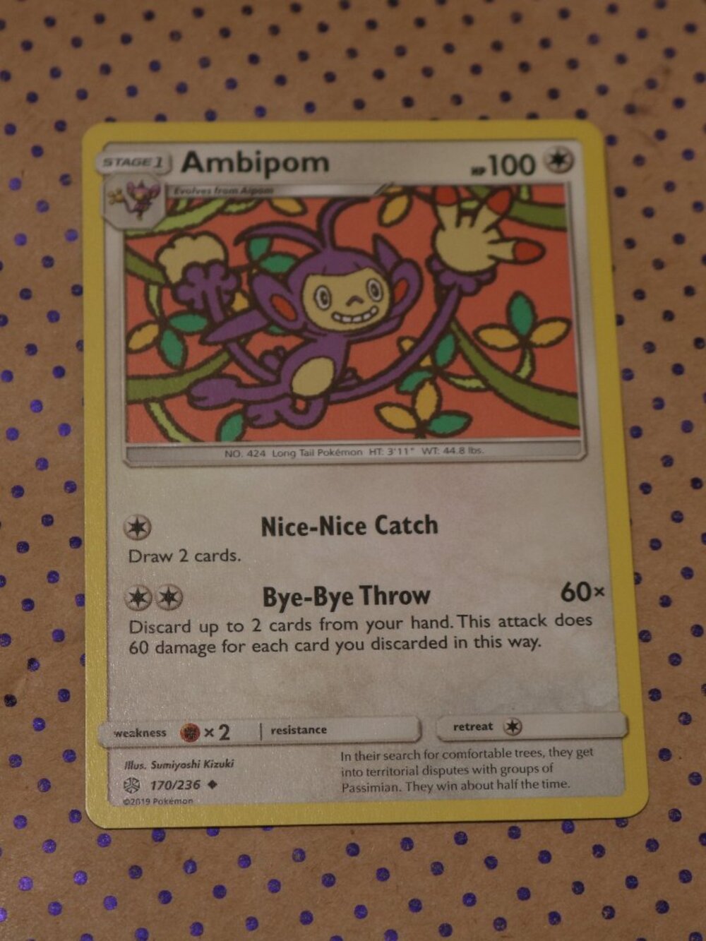 Ambipom 170/236 Pokemon Card (2019)